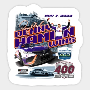 Denny Hamlin AdventHealth 400 Race Winner Sticker